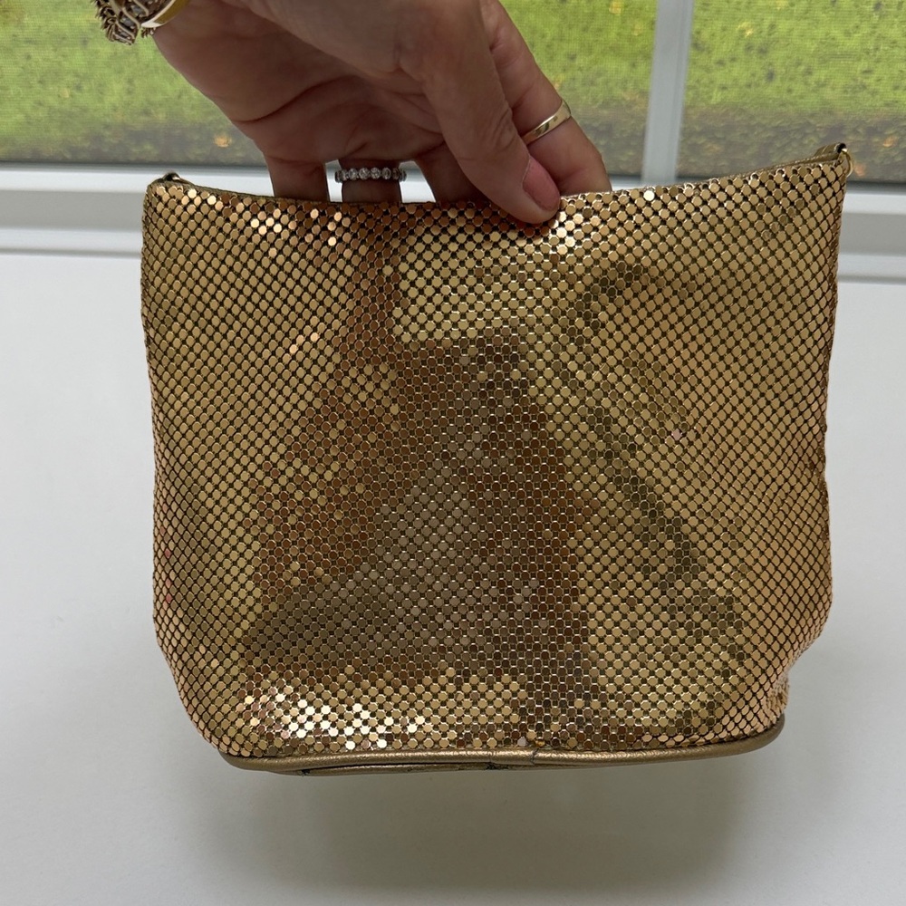 Vintage Gold Mesh Metallic Chain Shoulder Evening Bag